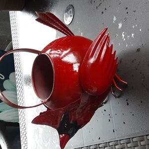 Red cardinal flower pot